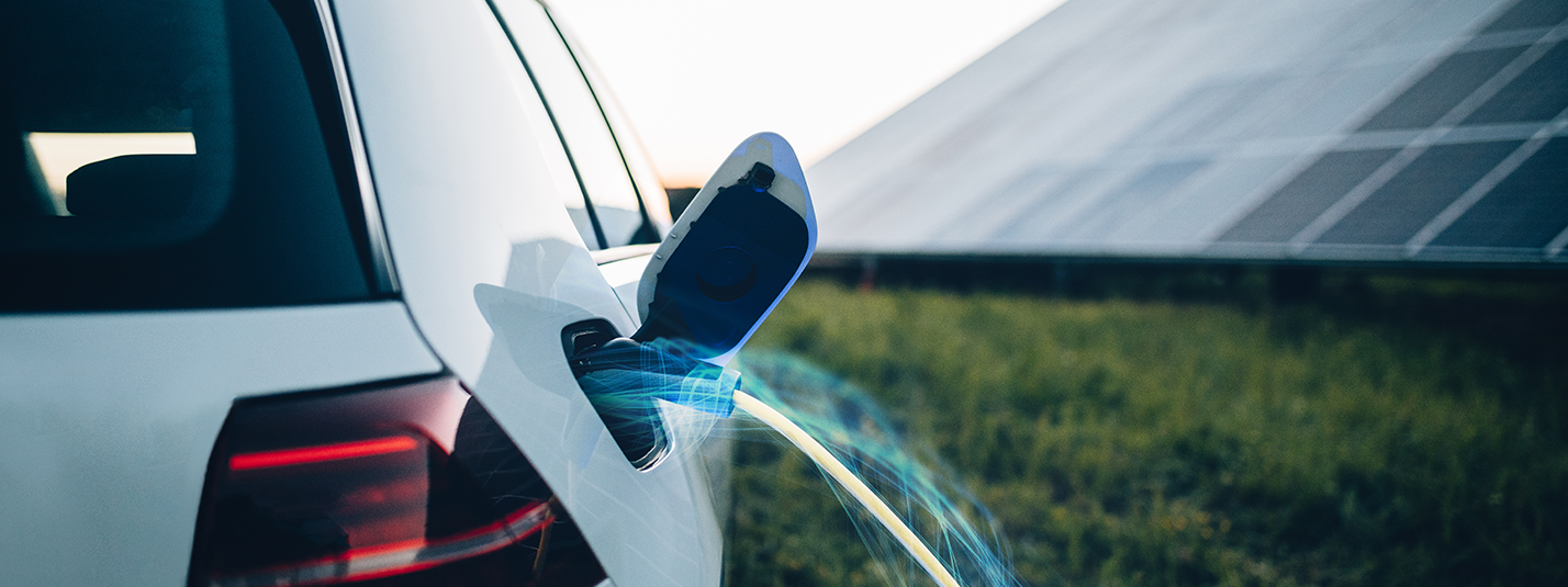 Electric vehicle charging, illustrating copper's role in electrification
